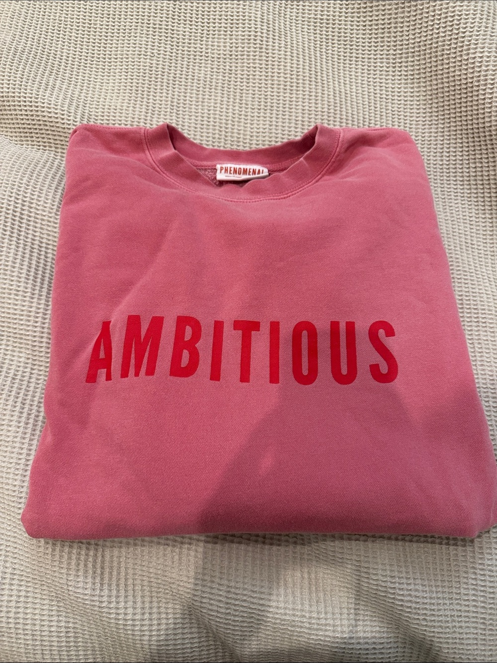 Ambitious' Pink Graphic Sweatshirt